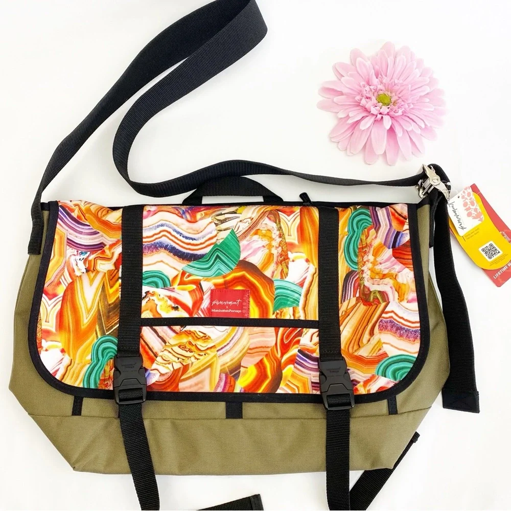 Free People Movement Manhattan Portage Kaleidoscope Messenger Bag Computer Case